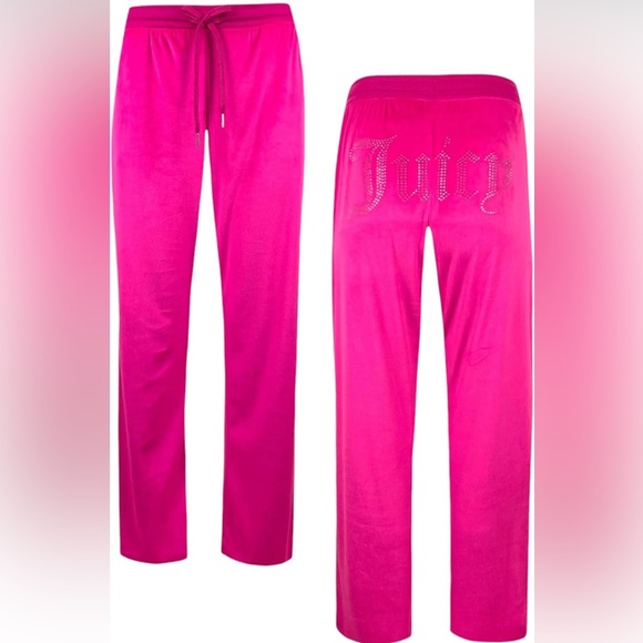 Juicy Couture Pants - Juicy Couture Pink Velour Pants Size Medium
